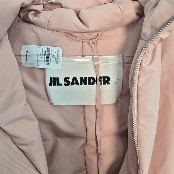 Jil Sander Pink Hooded Down Puffer Vest NWT Duck Down Size 40 US 10 - Picture 4 of 13